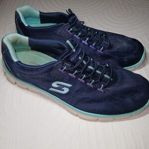 Skechers Dark Blue and Light Blue Athletic Shoes